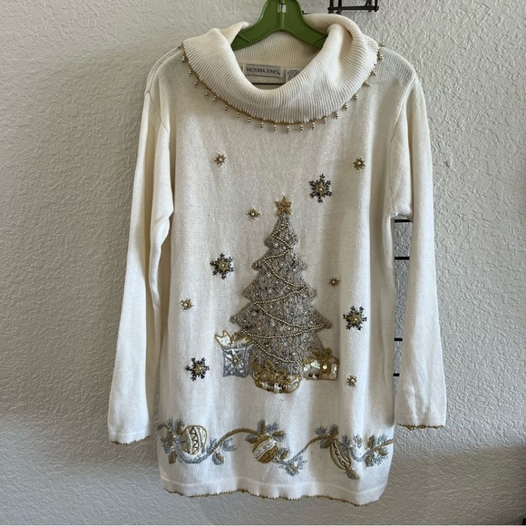 Vintage Victoria Jones Holiday Sweater - Size M - Picture 7 of 14